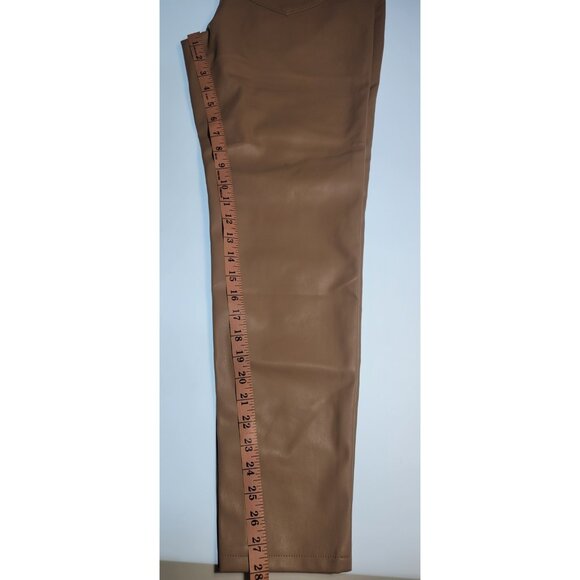 NWT Vegan Faux Leather Pants Kensie jeans sz 10/30 Mid Rise Straight Leg Makeup - Picture 8 of 9